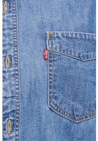 Levi's® - Levi's Koszula jeansowa męska slim z kołnierzykiem klasycznym. Okazja: na spotkanie biznesowe. Typ kołnierza: kołnierzyk klasyczny. Kolor: niebieski. Materiał: jeans. Długość rękawa: długi rękaw. Długość: długie. Styl: klasyczny #4