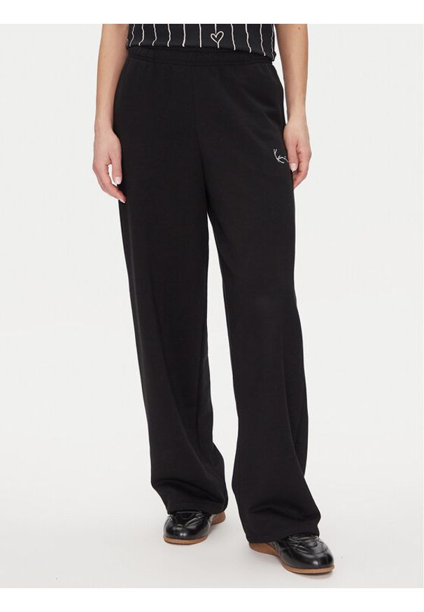 Karl Kani Spodnie dresowe Signature Os 61030062 Czarny Relaxed Fit. Kolor: czarny. Materiał: syntetyk, bawełna