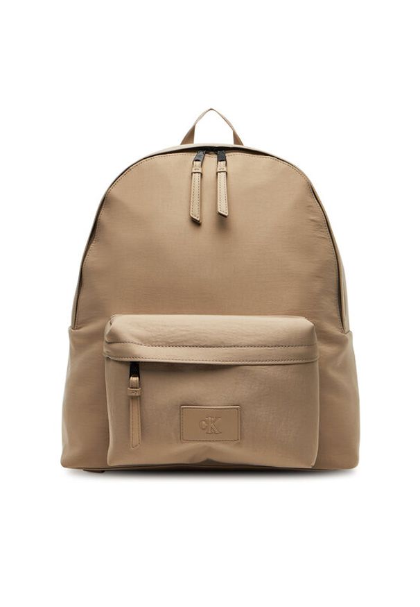 Calvin Klein Jeans Plecak Metro Nylon Backpack 43 Ny LV04G3131G Beżowy. Kolor: beżowy. Materiał: materiał