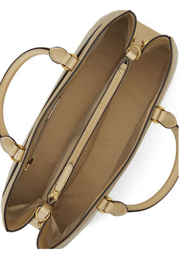 Lauren Ralph Lauren - LAUREN RALPH LAUREN Torebka Hanna 431898556023 Beżowy. Kolor: beżowy. Materiał: skórzane