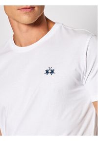 La Martina T-Shirt CCMR04 JS206 Biały Regular Fit. Kolor: biały. Materiał: bawełna