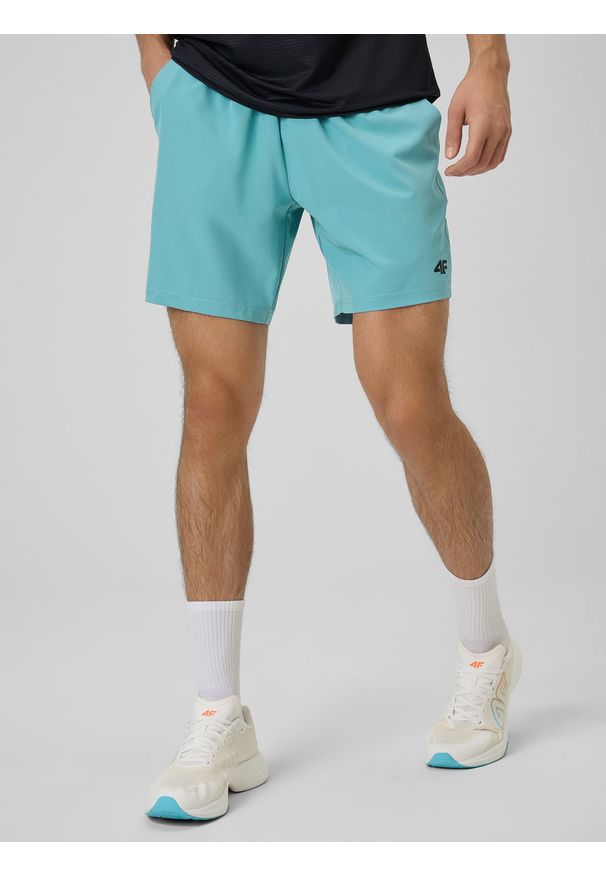 4f - 4F Spodenki treningowe szybkoschnące męskie - niebieskie 3XL. Kolor: niebieski. Materiał: skóra, tkanina. Sport: fitness