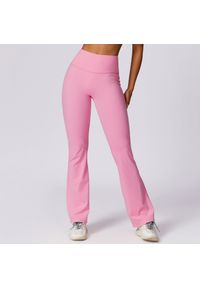 Intica - Spodnie treningowe z elastycznego materiału z wysokim stanem Oksun. Stan: podwyższony. Kolor: różowy. Materiał: materiał. Sport: fitness