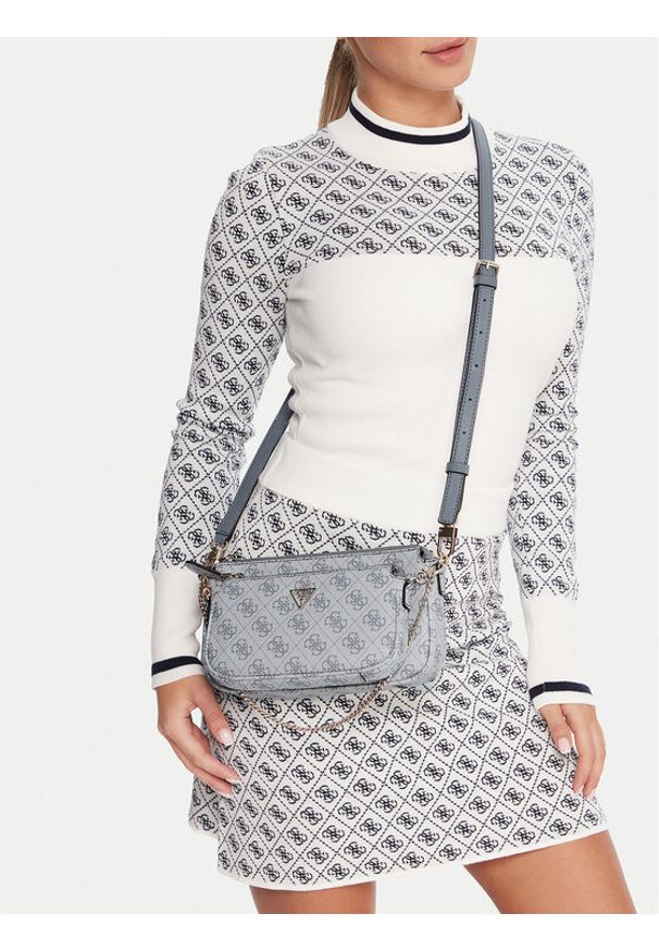 Guess Torebka Noelle II Mini HWBG96 72710 Niebieski. Kolor: niebieski. Materiał: skórzane