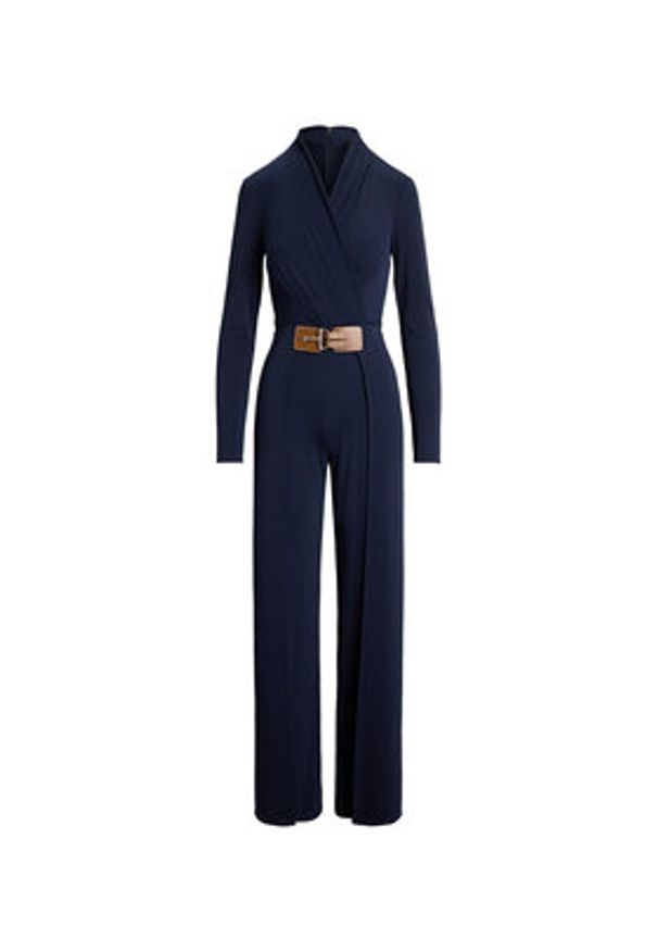 Lauren Ralph Lauren - LAUREN RALPH LAUREN Kombinezon 200980218001 Granatowy Wide Leg. Kolor: niebieski. Materiał: syntetyk
