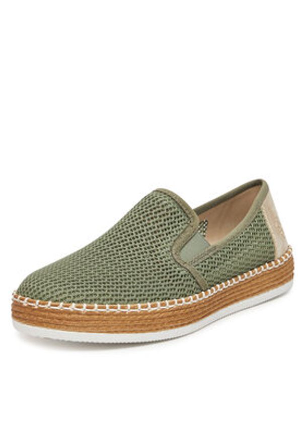 Rieker Espadryle CEO-L7873-52 Zielony. Kolor: zielony. Materiał: materiał