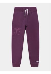 DKNY Spodnie dresowe D54000 S Fioletowy Regular Fit. Kolor: fioletowy. Materiał: bawełna #1