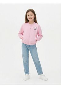 Sinsay - Bluza bomberka z nadrukiem na plecach Hello Kitty - różowy. Kolor: różowy. Wzór: nadruk, motyw z bajki #1