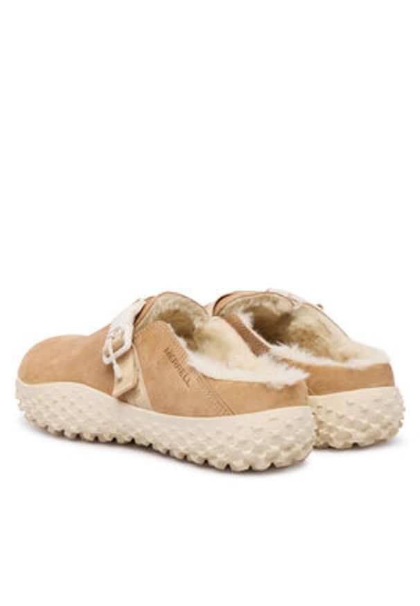 Merrell Klapki Wrapt Cozy J008652 Beżowy. Kolor: beżowy. Materiał: skóra, zamsz
