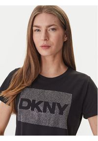 DKNY T-Shirt DJ6T1701 Czarny Regular Fit. Kolor: czarny. Materiał: bawełna #4