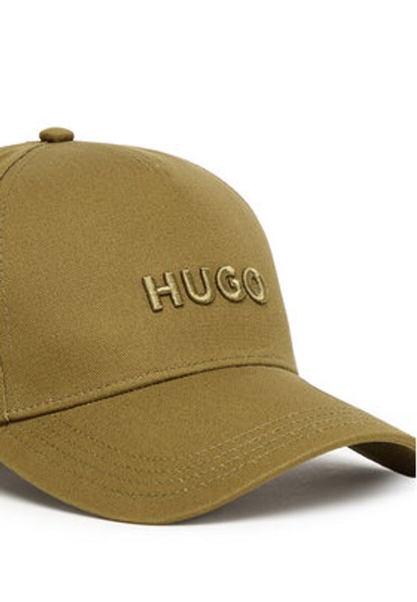 Hugo - HUGO Czapka z daszkiem 50533410 Zielony. Kolor: zielony. Materiał: bawełna