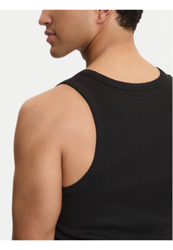 Calvin Klein Jeans Tank top Terry LV04RF272G Czarny Regular Fit. Kolor: czarny. Materiał: bawełna