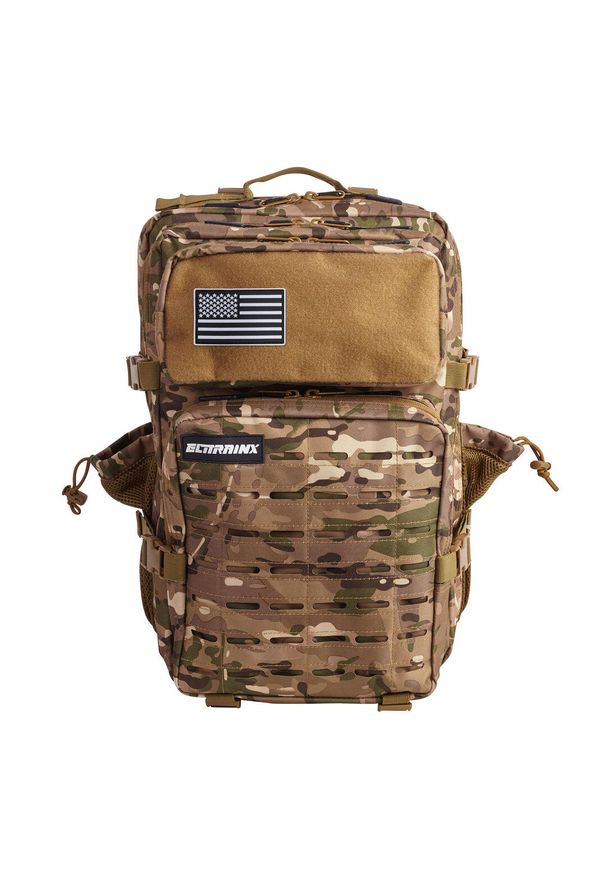 ELITEX TRAINING - Plecak outdoorowy V2 45L. Kolor: brązowy. Materiał: materiał. Styl: sportowy