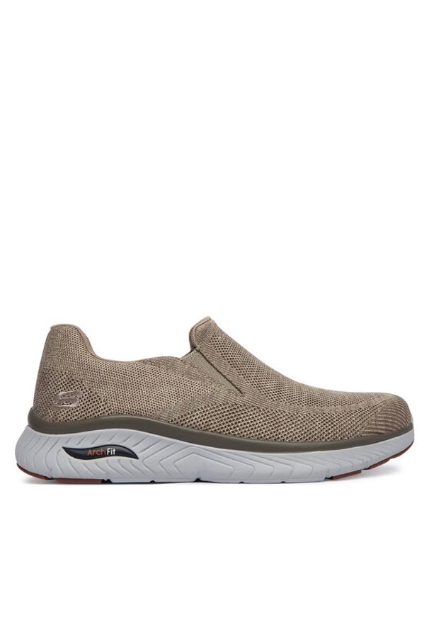 skechers - Skechers Sneakersy 205345/TPE Beżowy. Kolor: beżowy. Materiał: materiał