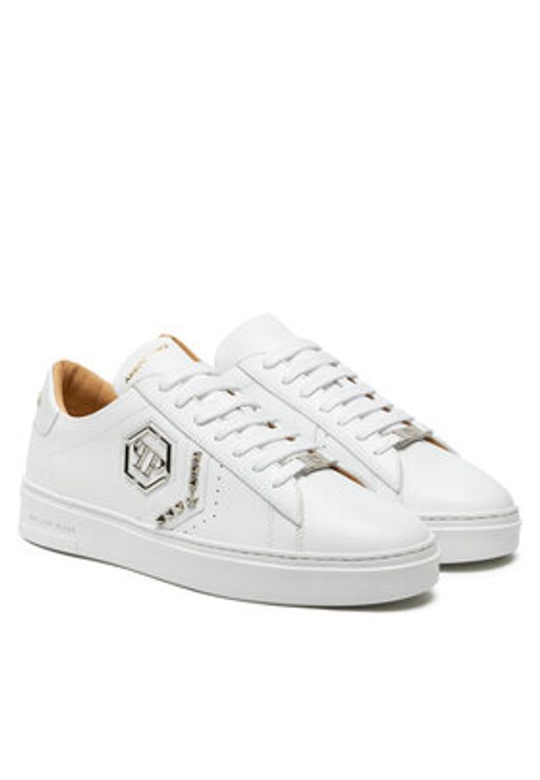 Philipp Plein - PHILIPP PLEIN Sneakersy FADS MSC3997 PLE005N Biały. Kolor: biały. Materiał: skóra