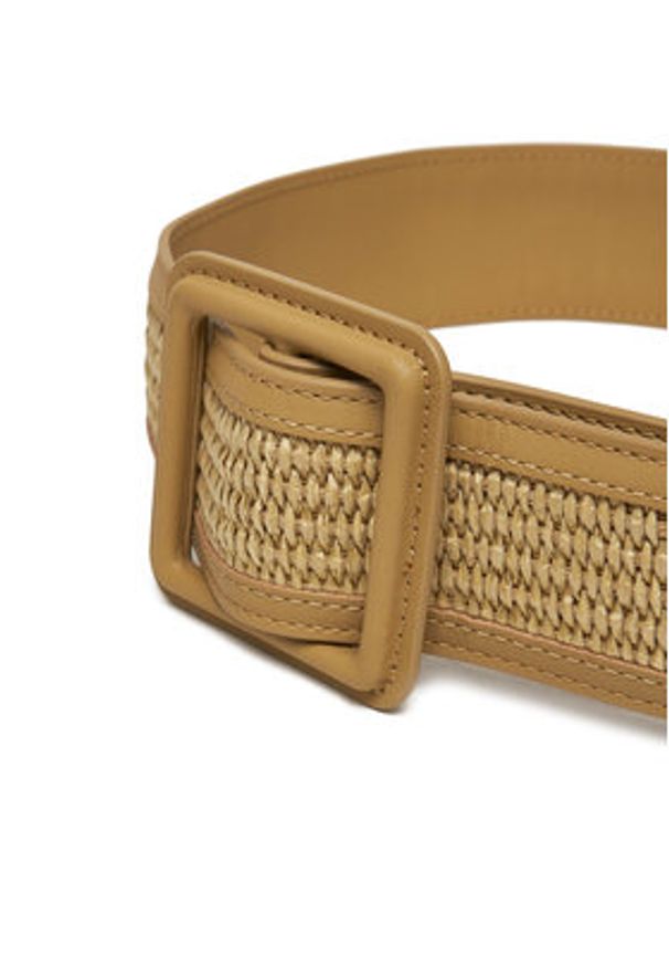 Weekend Max Mara Pasek Damski 2515501015650 Beżowy. Kolor: beżowy. Materiał: materiał, bawełna