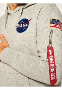 Alpha Industries Bluza Space Shuttle 178317 Szary Regular Fit. Kolor: szary. Materiał: bawełna