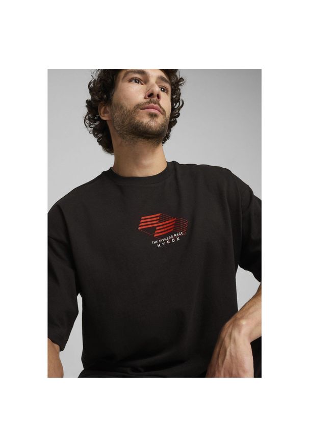 Puma - Koszulka unisex z grafiką PUMA x HYROX PUMA Black. Kolor: czarny. Sport: fitness