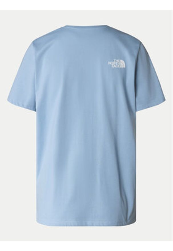 The North Face Koszulka techniczna Foundation Traces NF0A882U Niebieski Regular Fit. Kolor: niebieski. Materiał: bawełna