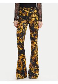 Versace Jeans Couture Legginsy 79HAC322 JS508 Czarny Slim Fit. Kolor: czarny. Materiał: syntetyk