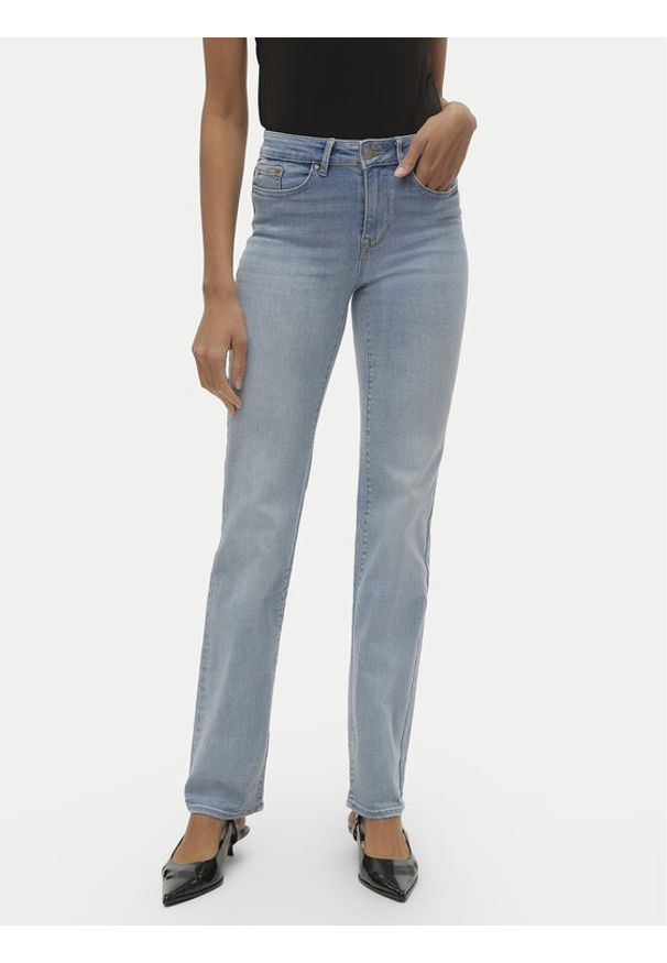 Vero Moda Jeansy Flash 10306824 Niebieski Straight Fit. Kolor: niebieski