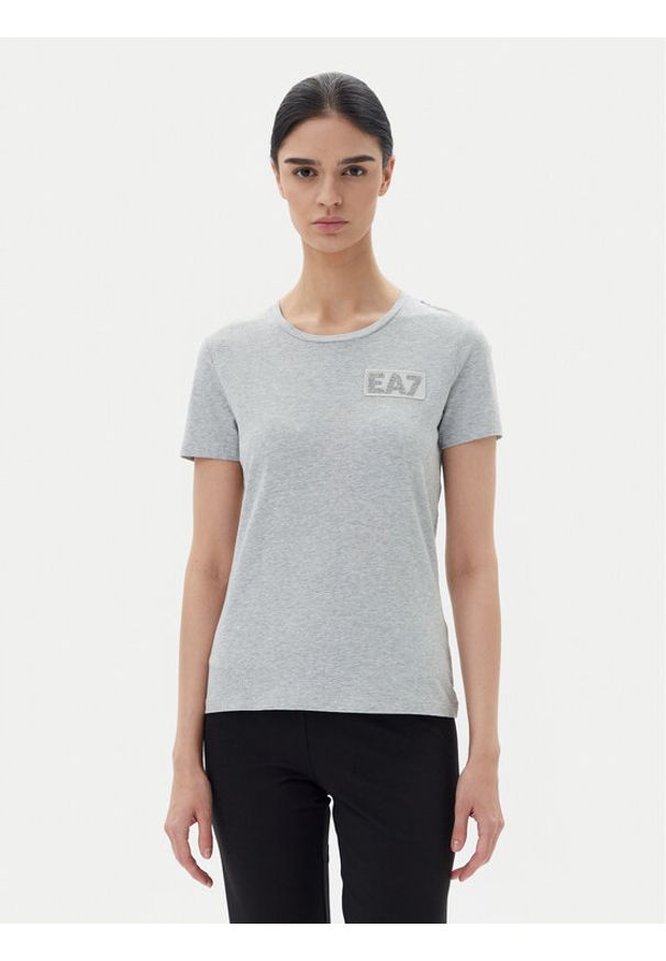 EA7 Emporio Armani T-Shirt 7W000492 AF10373 O8002 Szary Regular Fit. Kolor: szary. Materiał: bawełna