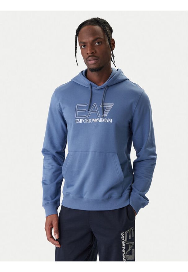 EA7 Emporio Armani Bluza 7M001313 AF13512 UB064 Niebieski Regular Fit. Kolor: niebieski. Materiał: bawełna
