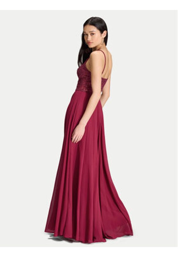 Hey Kyla Sukienka wieczorowa 5AK023HK Bordowy Regular Fit. Kolor: czerwony. Materiał: syntetyk. Styl: wizytowy