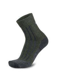MEINDL - Skarpety trekkingowe męskie Meindl MT6 Men z wełną Merino. Kolor: zielony. Materiał: wełna. Sport: turystyka piesza