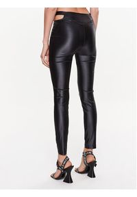 Versace Jeans Couture Legginsy 74HAC1A1 Czarny Slim Fit. Kolor: czarny. Materiał: syntetyk