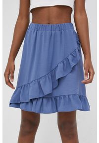 only - Only spódnica kolor fioletowy mini rozkloszowana. Kolor: fioletowy. Materiał: tkanina #3