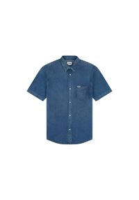 Wrangler - WRANGLER SS 1 PKT SHIRT MĘSKA KOSZULA JEANSOWA MID STONE 112350183 W5K0014179. Materiał: jeans #3