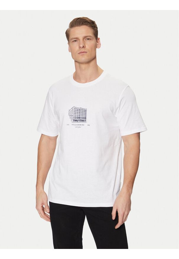 Jack & Jones - Jack&Jones T-Shirt Boston 12273400 Biały Relaxed Fit. Kolor: biały. Materiał: bawełna