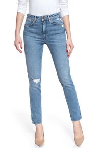 Wrangler - WRANGLER RETRO-SKINNY SPODNIE DAMSKIE VINTAGE NOISE W253WB058 112128002. Styl: retro, vintage #1