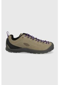 keen - Keen buty Jasper damskie kolor beżowy. Kolor: beżowy. Materiał: skóra, materiał, guma, zamsz. Szerokość cholewki: normalna