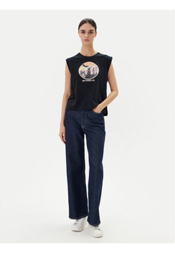 Levi's® Bluzka Graphic 001MW-0003 Czarny Standard Fit. Kolor: czarny. Materiał: bawełna