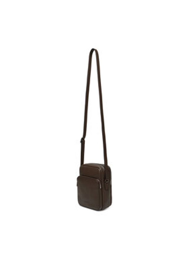 Calvin Klein Saszetka Micro Pebble Crossbody S LV04D3076G Brązowy. Kolor: brązowy. Materiał: skóra