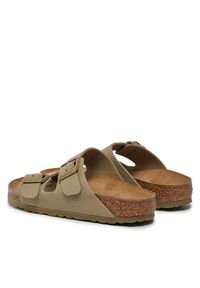 Birkenstock Klapki Arizona 1027697 Khaki. Kolor: brązowy. Materiał: skóra