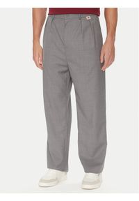 Kappa Spodnie materiałowe 62131TW 04Y Szary Regular Fit. Kolor: szary. Materiał: syntetyk