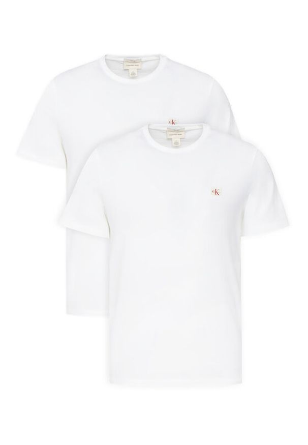 Calvin Klein Jeans Komplet t-shirtów LV04RD248G Biały Regular Fit. Kolor: biały. Materiał: bawełna