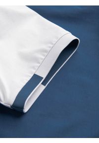 Ombre Clothing - Męski t-shirt z elastanem z kolorowymi rękawami - niebieski V2 OM-TSCT-0176 - XXL. Okazja: na co dzień. Kolor: niebieski. Materiał: elastan. Wzór: kolorowy. Styl: casual, klasyczny #7