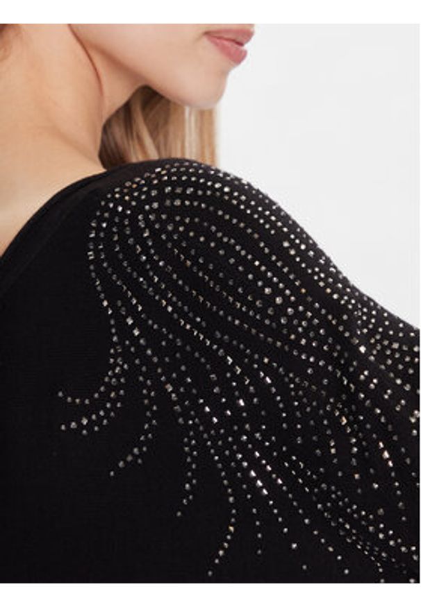 Guess Sweter W5BR38 Z2NQ2 Czarny Relaxed Fit. Kolor: czarny. Materiał: wiskoza