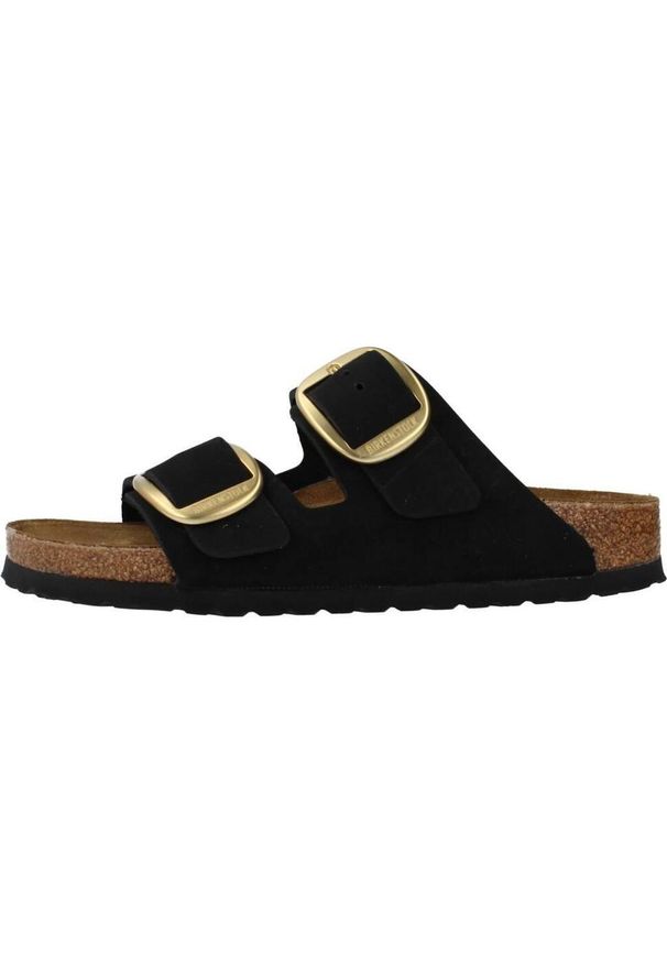Klapki damskie Birkenstock Arizona Big Buckle. Zapięcie: bez zapięcia. Kolor: czarny. Materiał: skóra. Sport: turystyka piesza