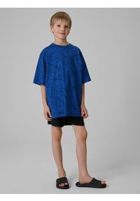 4f - 4F Spodenki plażowe boardshorty chłopięce - czarne 158/164 (12-14 lat). Kolor: czarny. Materiał: włókno #1