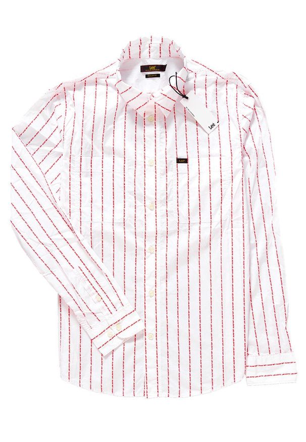 Lee - KOSZULA MĘSKA LEE WORKER SHIRT BRIGHT WHITE L67ZWKLJ 112116987