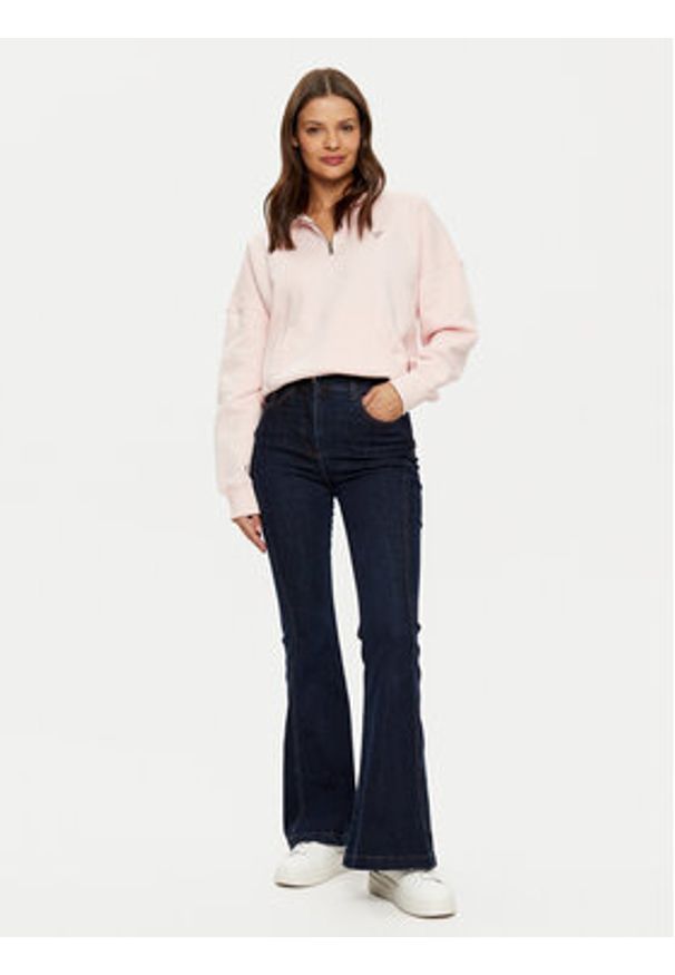 Guess Bluza W4BQ15 KC811 Różowy Relaxed Fit. Kolor: różowy. Materiał: bawełna