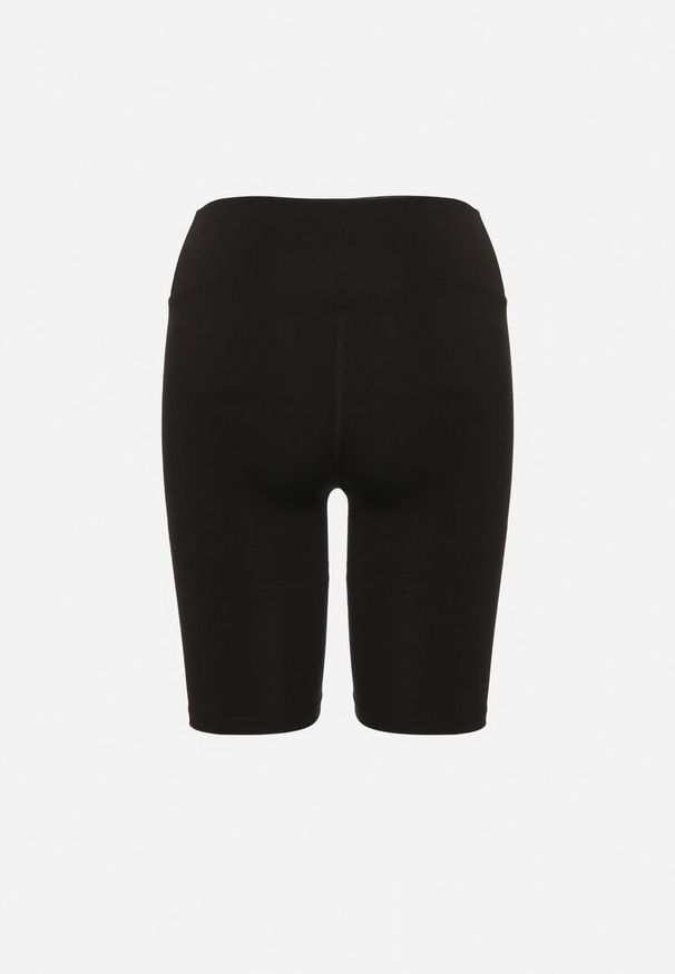 Born2be - Czarne Kolarki Szorty z Wysokim Stanem i Szeroką Gumką w Pasie Nansileene. Stan: podwyższony. Kolor: czarny. Styl: elegancki
