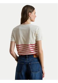 Lauren Ralph Lauren - LAUREN RALPH LAUREN T-Shirt 200B21056002 Écru Relaxed Fit. Materiał: bawełna #5