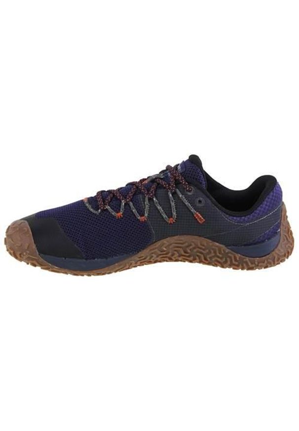Buty do biegania męskie, Merrell Trail Glove 7. Kolor: wielokolorowy, niebieski. Materiał: guma, skóra, tkanina, materiał, syntetyk