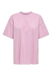 only - ONLY T-Shirt Vivvi 15346761 Różowy Regular Fit. Kolor: różowy. Materiał: bawełna